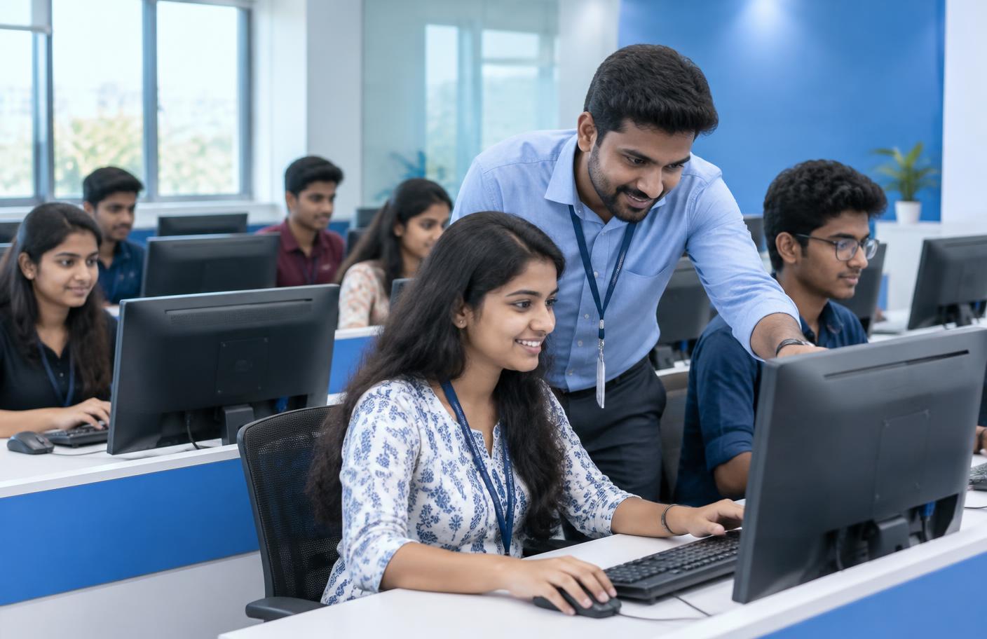 Computer lab training session in progress